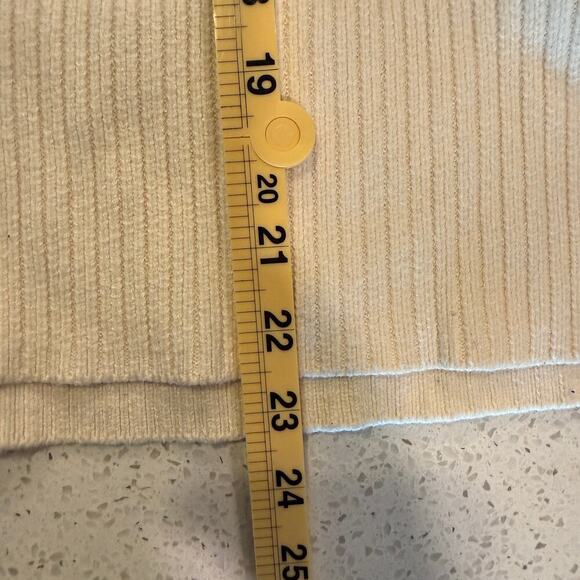 Zara Striped Knit Sweater Cream Black Relaxed Pullover Womens Small Preppy Chic - Picture 8 of 8